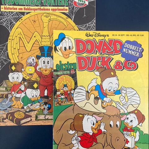 Donald Duck nr. 39 fra 1993 med 4 samlekort og «Visdommens voktere»