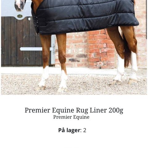 Ubrukt Premier Equine liner