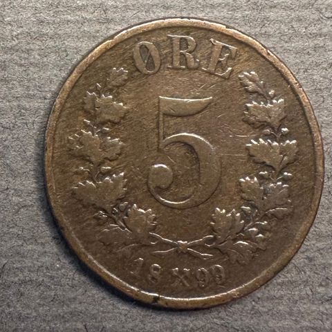 5 øre 1899 (2969 AN)