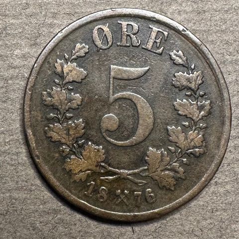 5 øre 1876  (2986 AN)