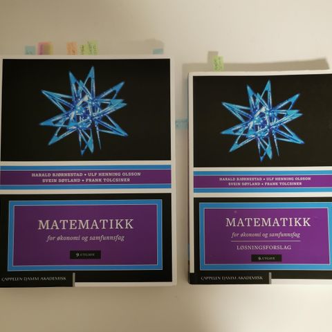 Matematikk for økonomer, Utgave 9