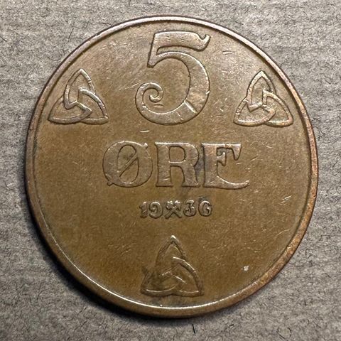 5 øre 1936 (2988 AN)