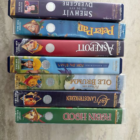 VHS filmer - Walt Disney klassikere