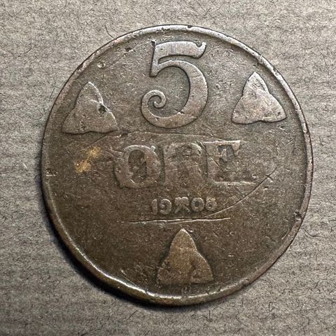 5 øre 1908 (2990 AN)