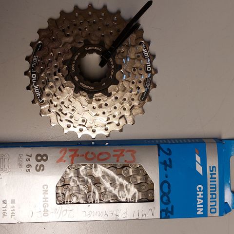 SHIMANO 7 gearskassett og kjede