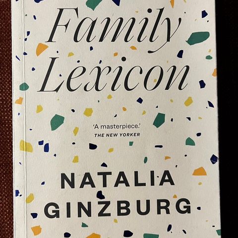 Natalia Ginzburg: Family Lexicon ( in English)