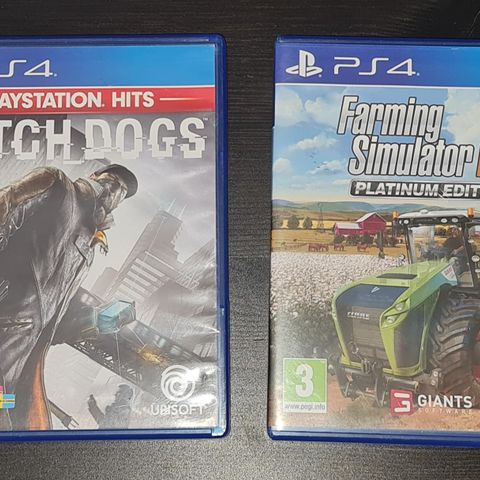 Watch Dogs og Farming Simulator 19 Platinum Edition