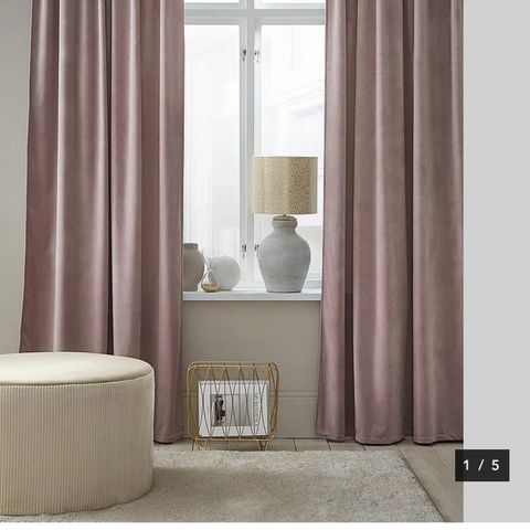 Mørkleggende gardin rosa 135*250 x3