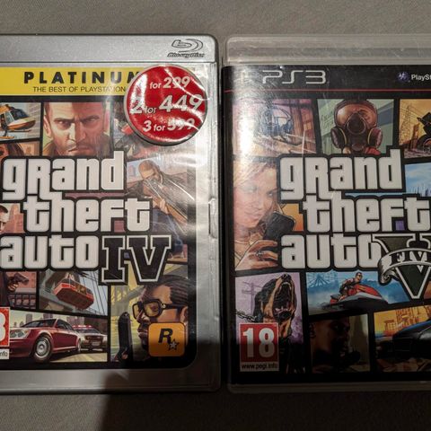 GTA-pakke (PS3) - 4 og 5