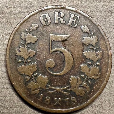 5 øre 1878  (2982 AN)