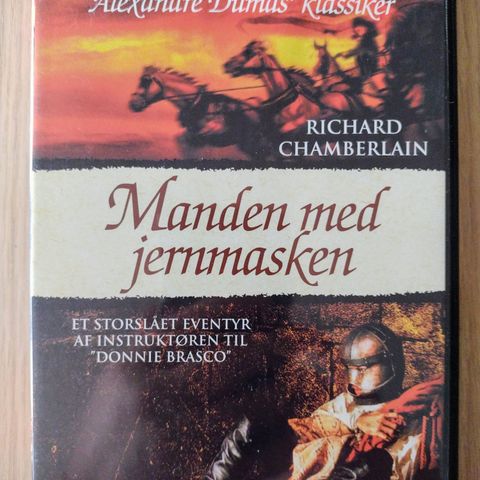 Dvd. Mannen med Jernmasken. Aleksander Dumas. Norsk tekst.