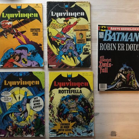 Lynvingen / batman 1976, 1977 og 1990