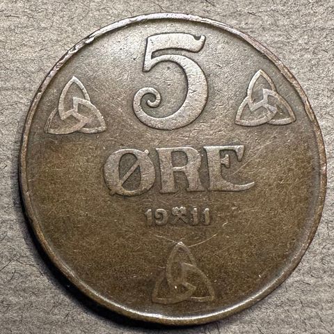 5 øre 1911 (2980 AN)