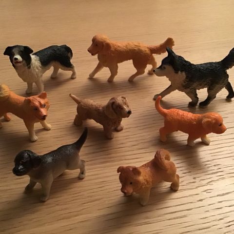 Hundfigurer 8 st, hunder hund