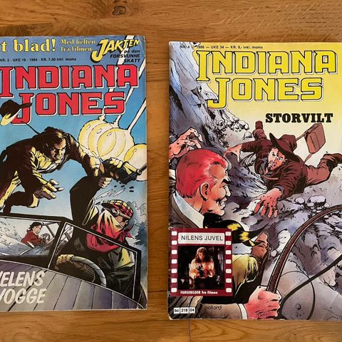 Indiana Jones tegneserie blad 1984 og 1986