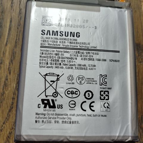 Originalt Samsung mobil batteri til Samsung A10-lite brukt
