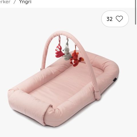 Yngri Nanna babynest mesh rosa (lite brukt)