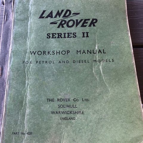 Land Rover Series II Workshop Manual