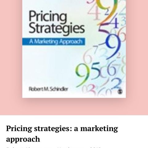 pricing strategies - a marketing approach