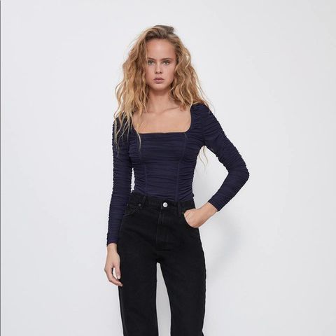 Navy Blå Bodysuit fra Zara