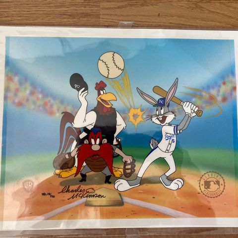 Bugs Bunny & Daffy Duck signed picture