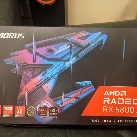 Aorus  amd radeon rx 6800 xt.  8000 el bud helt ny!!