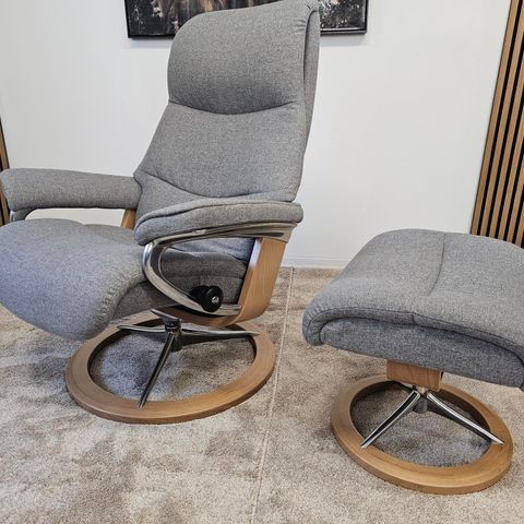 Stressless® View (L) Signature lenestol m/krakk: NY PRIS:32.199,'