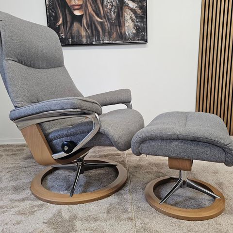 Stressless® View (L) Signature lenestol m/krakk: NY PRIS:32.199,'