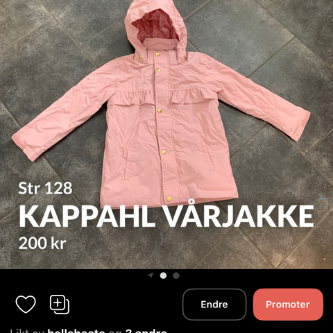 KappAhl vår/høst jakke str 128🌸