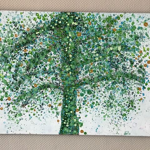 Akryl maleri «Green Peace» 80x60 sommertilbud