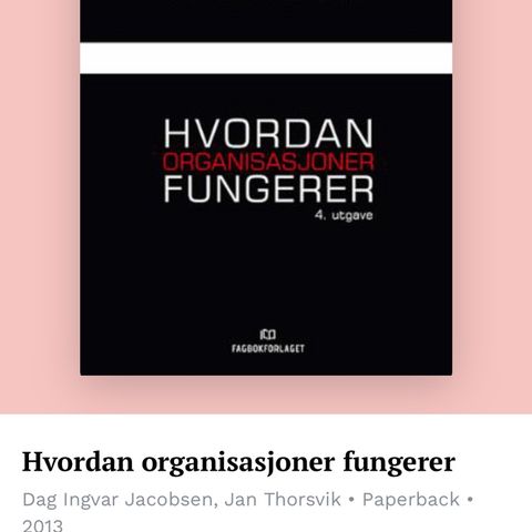 hvordan organisasjoner fungerer