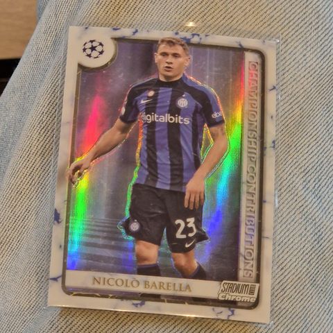 Nicolo Barella Championship Contributors Internazionale Milano Topps 2023