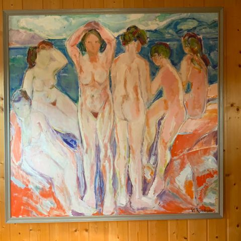 Edvard Munch inspirert maleri av Waldemar Lindaas