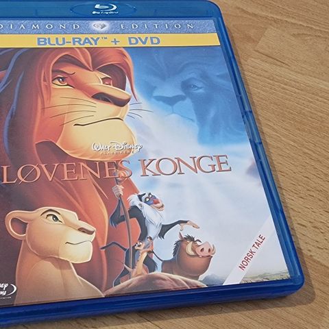 Løvenes konge på Blu-ray + DVD selges