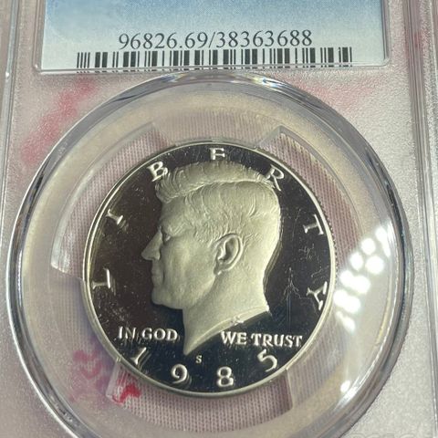 1985-S Proof Kennedy Half Dollar 50c - PCGS PR69DCAM (Deep Cameo)