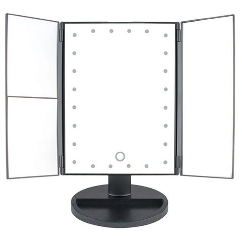Nytt speil med LED-lys -opptil 3x forstørring