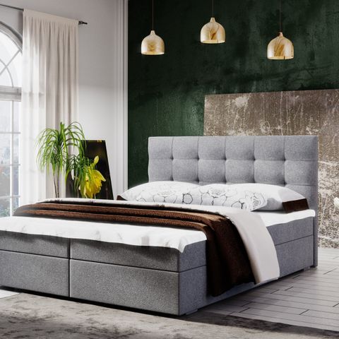 Ny seng med oppbevaring - 140/160/180x200 - INKL Gavl og Overmadrass