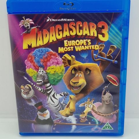 Madagascar 3. Full rulle i Europa. Blu-ray