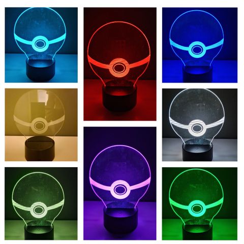 3D Lampe - Pokemon - Pokeball