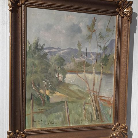 Andreas Grynne (Fredrikstad,1917-Dagali,1991),"Fjellvand, Telemark"