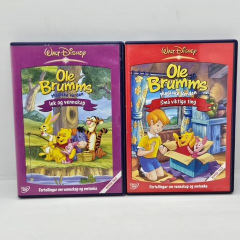 2 stk Ole Brumms magiske verden dvd