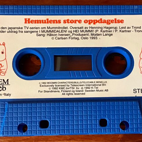 Hemulens store oppdagelse 1992 kassett ..Mummitrollet