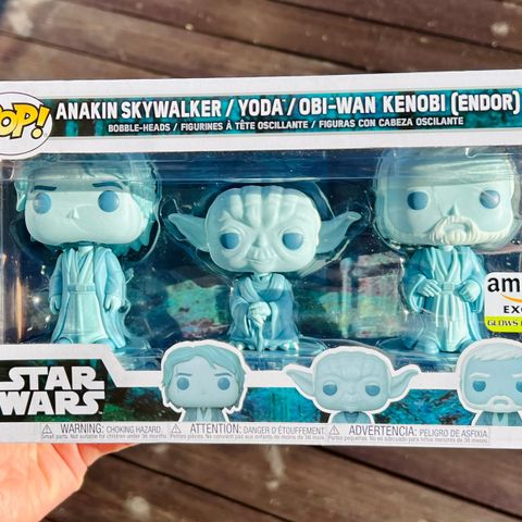 Funko Pop! Anakin Skywalker / Yoda / Obi-Wan Kenobi [Endor] (3-Pack) (Glow)