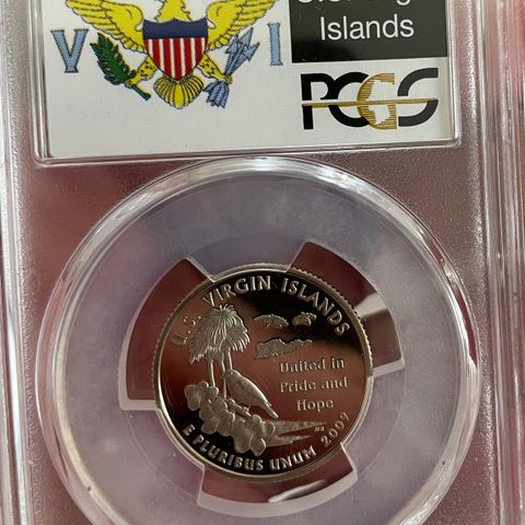 2009-S 25c US Virgin Islands Proof Quarter - PCGS PR 69