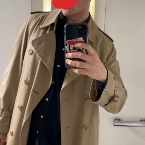 Burberry Trenchcoat Dobbelspent Frakk Vintage London