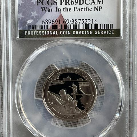 2019 S 25C Clad War In the Pacific Quarter PCGS PR69DCAM