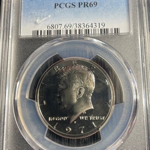 1976 S Proof Kennedy Half Dollar Clad 50C PCGS PR69 DCAM