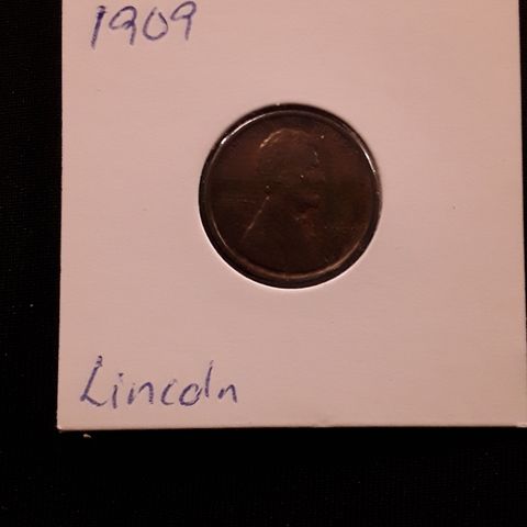 Lincoln  1 cent 1909. Veldig bra bevart hele og godt trykk