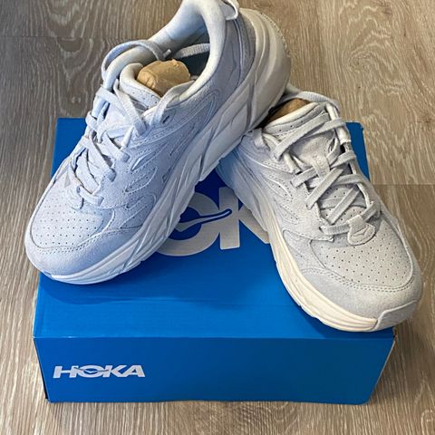 Hoka Clifton L suede str 37 1/3 lyseblå