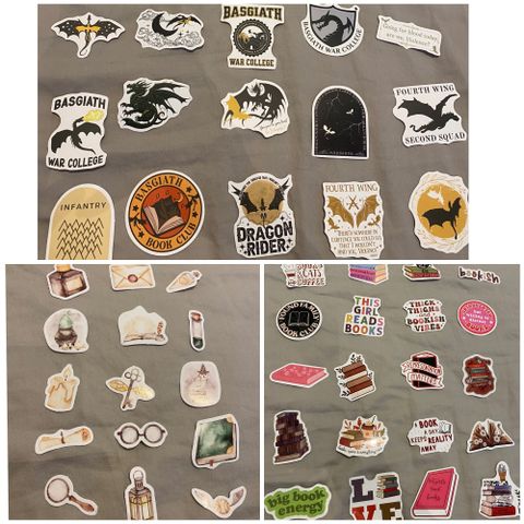 Bookish stickers/klistremerker- Harry Potter, Fourth Wing, booktok etc.